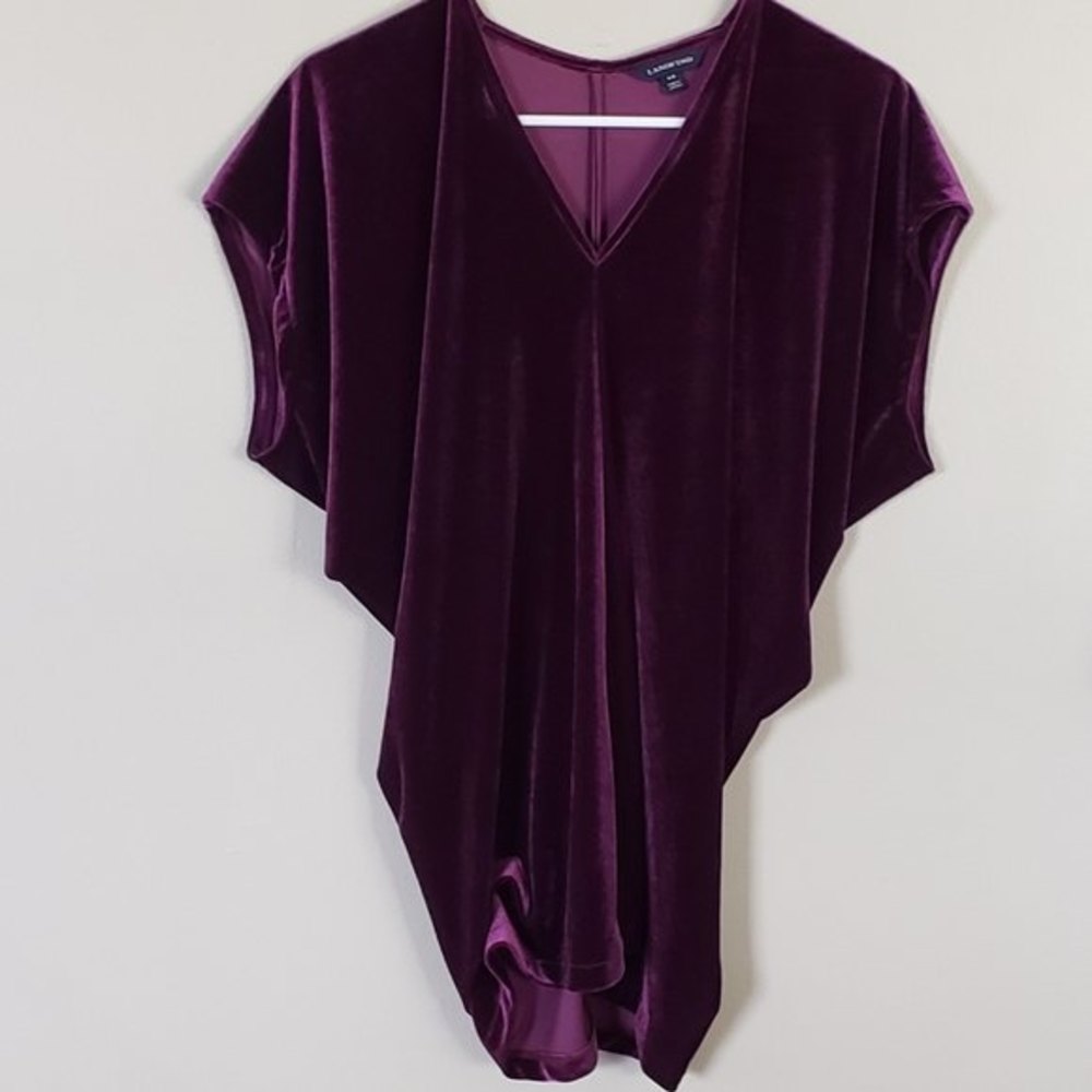 Land's End Velour Short Sleeved Blouse Size 6-8